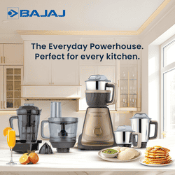 Bajaj Style Mix Mixer Grinder | 1000W | 5 Jar | Sahara Beige