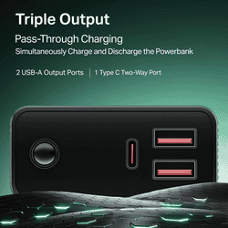 Boat Pro Energyshroom PB400 Compact Power Bank | 20000 mAh | 22.5W | Fast Charging | Emerald Green