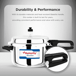 Butterfly Blue Line Pressure Cooker | 10 L | Silver