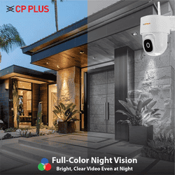 CP PLUS 4MP Quad HD Wi-Fi CCTV Camera for Outdoor | White | CP Z45Q