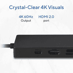 Asus Portable 8IN1 Dock | 100 W | Black | DC210