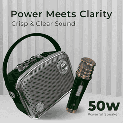 iGear Classic Portable Bluetooth Speaker with Wireless Mic | 50 W | Green