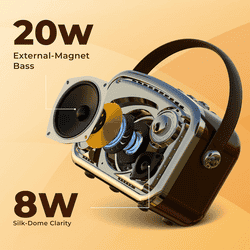 iGear Classic Portable Bluetooth Speaker With Wireless Mic | 50 W | Brown