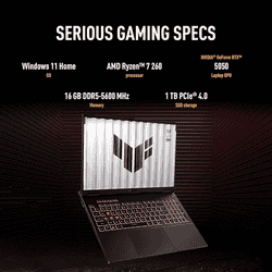 Asus Gaming laptop | AMD Ryzen 7 260 | 16GB | 1TB | Windows 11 Home |  Gray  |  FA608UH-RV112WS
