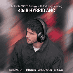 Boat Rockerz Plus 450 ANC Wireless Headphone | Black Sabre