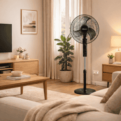 Bajaj Metallica Breeze Pedestal Fan | 400mm | Black