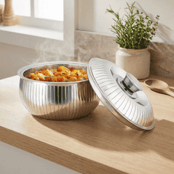Milton Tulip 3000 Stainless Steel Casserole | Silver