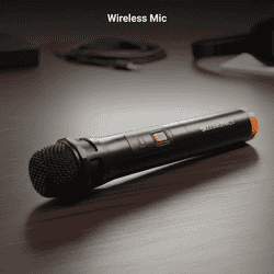 Zebronics Sono Plus Bluetooth Party Speaker | 48W RMS | Wireless Mic | Black