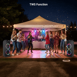 Zebronics Zeb Thump 10 Party Speaker with Dual Wireless Mic | 200W | Black