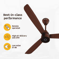 Atomberg Renesa Prime BLDC Ceiling Fan with Remote | 1200 mm | Gloss Brown