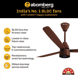 Atomberg Renesa Prime BLDC Ceiling Fan with Remote | 1200 mm | Gloss Brown