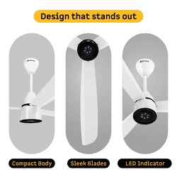 Atomberg Renesa Prime Ceiling Fan with Remote | 1200 mm | Gloss White | FG1103