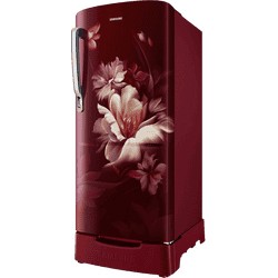 Samsung Direct Cool Single Door Refrigerator | 3 Star | 183 L | Midnight Blossom Red | RR20H2823RZ/NL