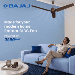 Bajaj Raftaar BLDC Ceiling Fan | 1200 mm | Coffee Brown