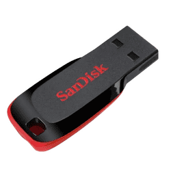 SanDisk Cruzer Blade 128GB USB 2.0 Pen Drive | Compact USB Flash Drive | Red & Black