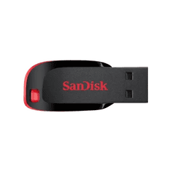 SanDisk Cruzer Blade 128GB USB 2.0 Pen Drive | Compact USB Flash Drive | Red & Black