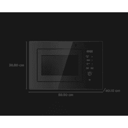 Elica Touch Built In Microwave Oven | 22 L | 1800 W | Black | EPBI MWO GL220
