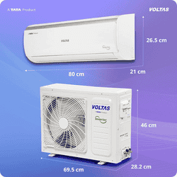 Voltas Inverter Split AC | 1 Ton | 3 Star| White | 123INV Vertis Elite