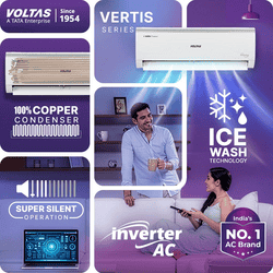 Voltas Inverter Split AC | 1 Ton | 3 Star| White | 123INV Vertis Elite