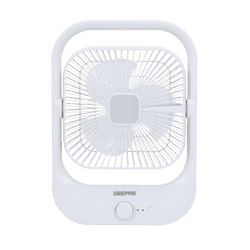 Geepas 8" Rechargeable Fan with LED | White | GF21241ID