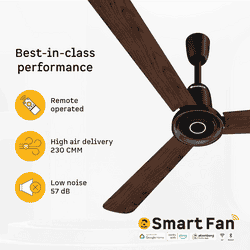 Atomberg Studio Nexus Smart BLDC Ceiling Fan |1200 mm | Dark Walnut