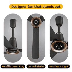 Atomberg Studio Nexus BLDC Ceiling Fan |1200 mm | Midnight Black