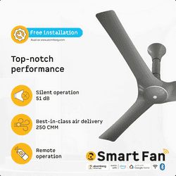 Atomberg Aris Gladius BLDC Ceiling Fan | 1200mm | Sand Grey