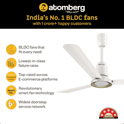 Atomberg Studio Nexus Smart BLDC Ceiling Fan |1200 mm | Pearl White