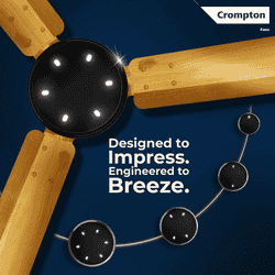 Crompton Energion Niteo Light 1200mm BLDC Ceiling Fan | Remote Control | 24 Watt | Light Pinewood