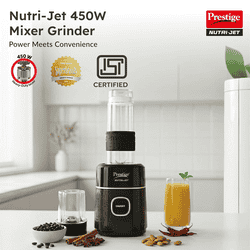 Prestige Nutri Jet Blender 450 W | 2 Jar | Black