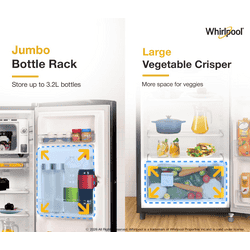 Whirlpool Direct-Cool Single Door Refrigerator | 207 L | 5 Star |  Grey | 2026 Model | 73724 230 IMPRO PRM 5S INV ALPHA STEEL-Y