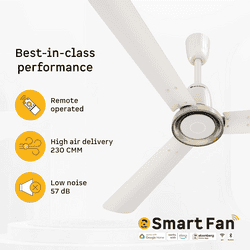 Atomberg Studio Nexus Smart BLDC Ceiling Fan |1200 mm | Pearl White