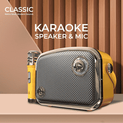iGear Classic Portable Bluetooth Speaker With Wireless Mic | 50 W | Yellow