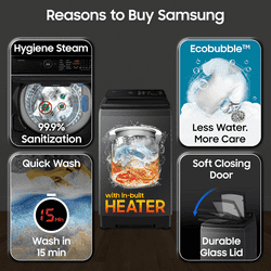 Samsung Fully-Automatic Top Load Washing Machine | 5 Star | 8 Kg | WA40F08H2CTL