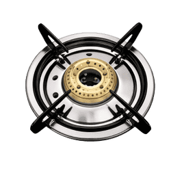 V-Guard Idalia Gas Stove | 2 Burner | Glass Top | Black