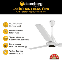 Atomberg Efficio Prime BLDC Ceiling Fan | 1200mm | Gloss White