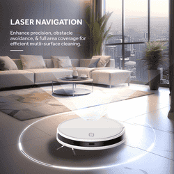Haier CIVIC X11 PRO Robotic Floor Cleaner | WiFi Connectivity | Google Assistant and Alexa | White