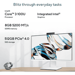 ASUS AIO V400 DESKTOP | Intel Core 3 100U | 8GB | 512GB | Windows 11 Home | White | V440VAB-KWC3001WS