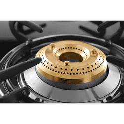 Usha Gas Stove | Ebony GS4 001 cooktop  | Toughened Glass Top | 4 Burner | Black