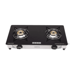 Usha Ebony Neo Cook Top | 2 Burner | Gas Stove | Black | GS2 003