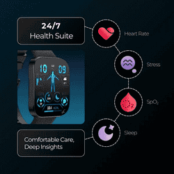 Fastrack Revoltt FS3 Smartwatch | Free Size | BT Calling | Black