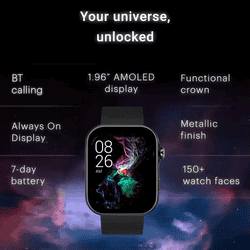 Noise ColorFit Ultra 3 Smartwatch with Bluetooth Calling | AMOLED Display | Glossy Silver