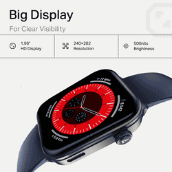 boAt Storm Call 4 1.96 HD Square Smartwatch | BT Calling | Navy Blue