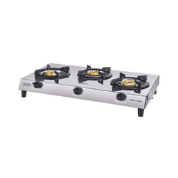 Usha Maxus Cooktop | 3 Burner Gas Stove | Black | GS3 001