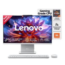 Lenovo Ideacentre AIO Desktop | AMD Ryzen 5 7535HS | 8GB | 512GB | Windows 11 Home | Grey | F0HR00BCIN