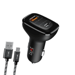 Boat Dual Port Qc-Pd Fast Car Charger | Black