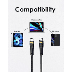 Salpido Crystal Series Type C to Type C Data Cable | Black | SDC 44C-C