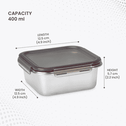 Milton Modulo Steel Square Container 450 | Silver