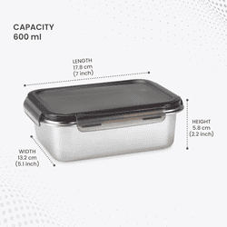Milton Modulo Steel Rectangular Container 650 | Silver