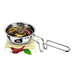 Milton Triply Stainless Tadka Pan | 370 ml | 12 cm | Silver
